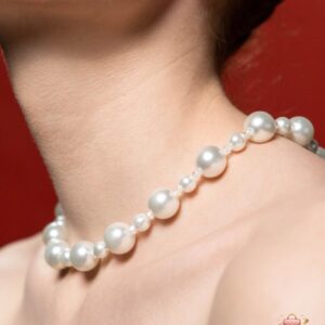 Large White Pearl Statement Necklace